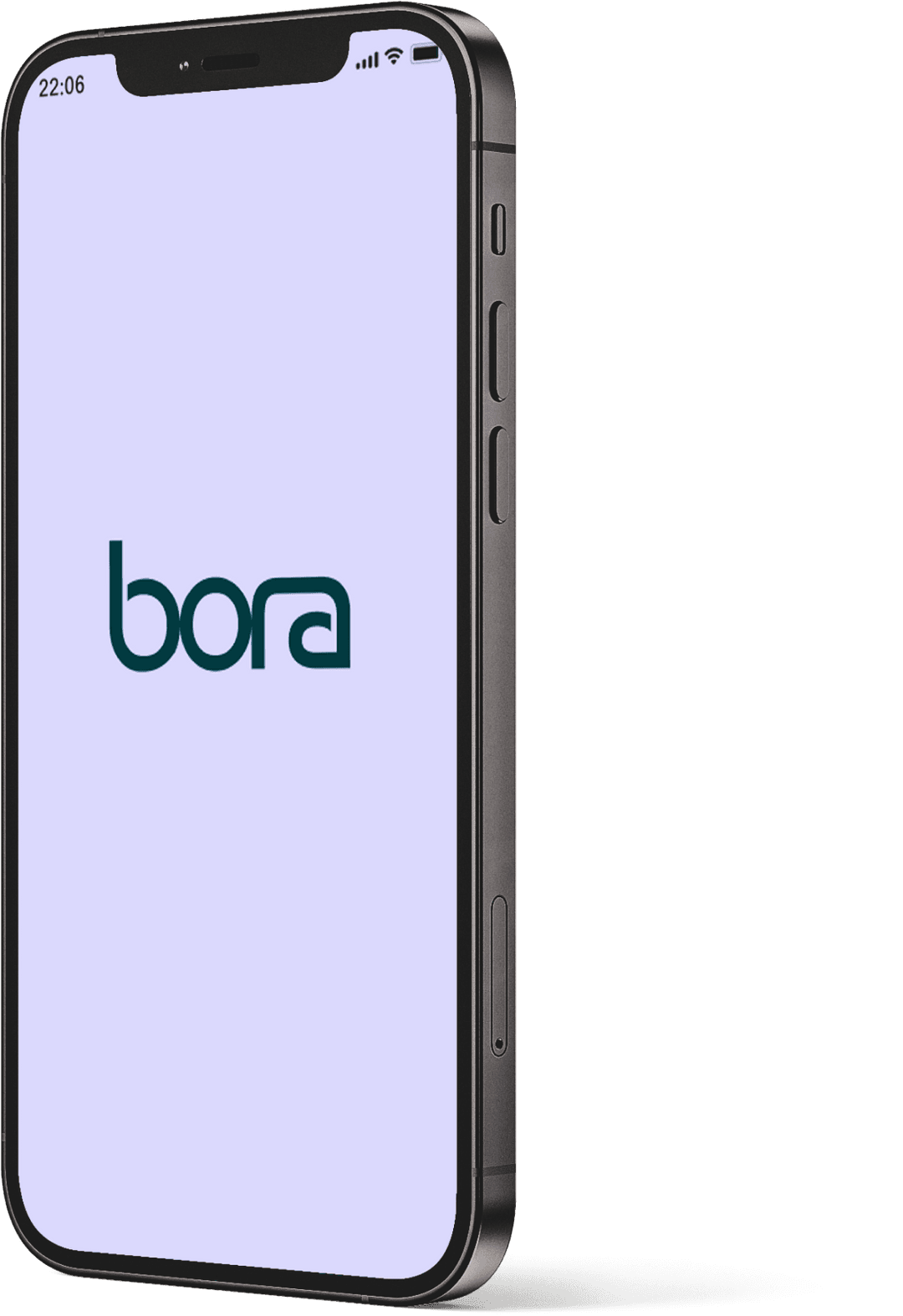 Smartphone with BORA logo